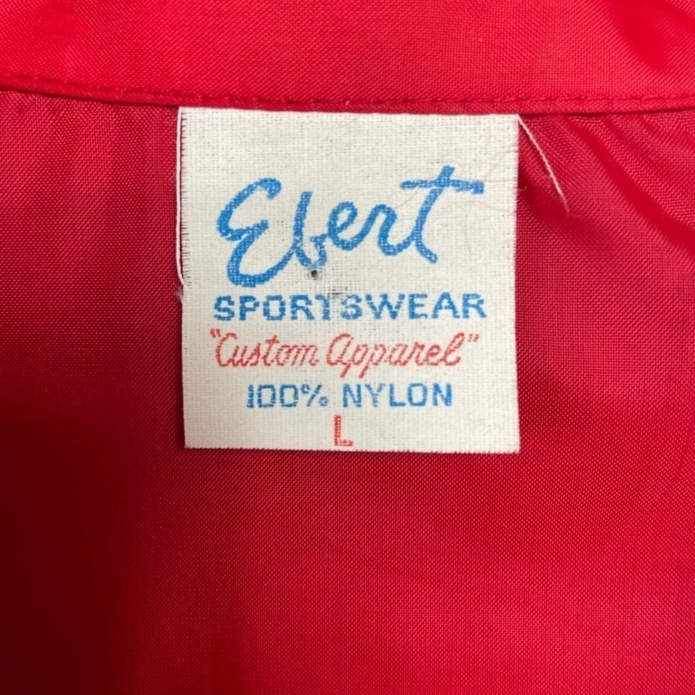 VTG Ebert Sportswear Custom Apparel Good Cents logo nylon jacket, sz‎ L, EUC
